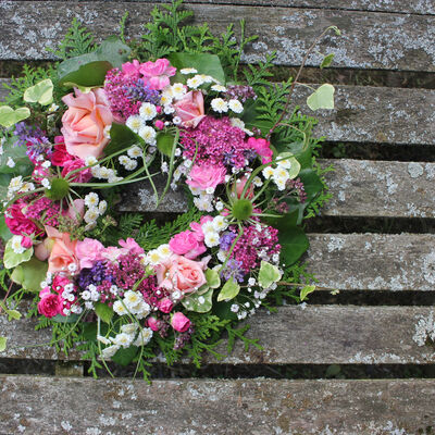 Blumenkranz rosa lila wei&szlig;